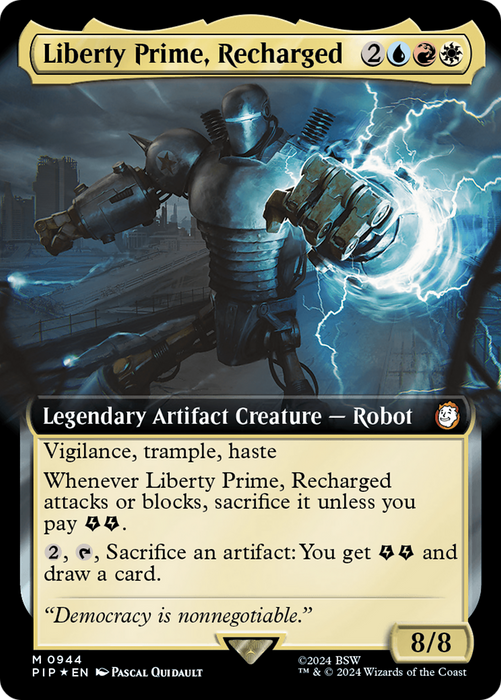 Liberty Prime, Recharged (PIP-944) - mythic: (Extended Art) - Foil