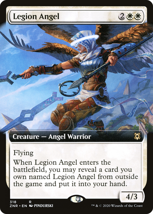 Legion Angel (ZNR-318) - rare: (Extended Art) - Foil