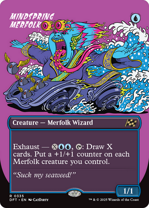 Mindspring Merfolk (DFT-335) - rare (Borderless)