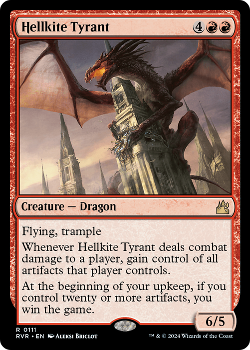 Hellkite Tyrant (RVR-111) - rare - Foil