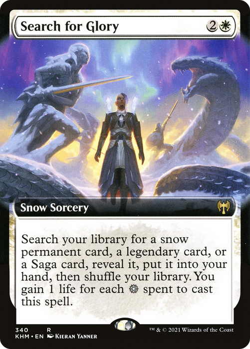 Search for Glory (KHM-340) - rare: (Extended Art, snow) - Foil