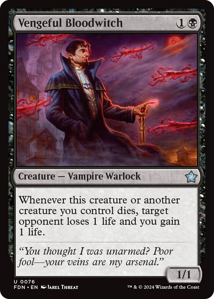 Vengeful Bloodwitch (FDN-076) - uncommon - Foil