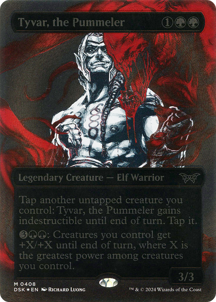 Tyvar, the Pummeler (DSK-408) - mythic: (Showcase) (Borderless) - Foil