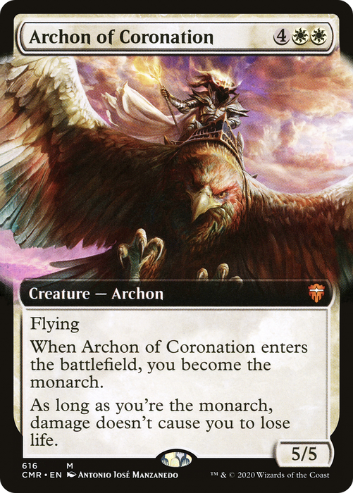 Archon of Coronation (CMR-616) - mythic: (Extended Art)