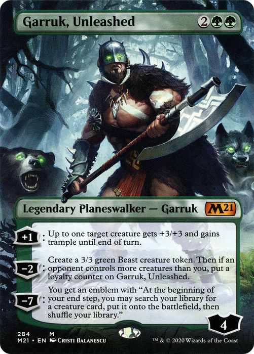 Garruk, Unleashed (M21-284) - mythic (Borderless)