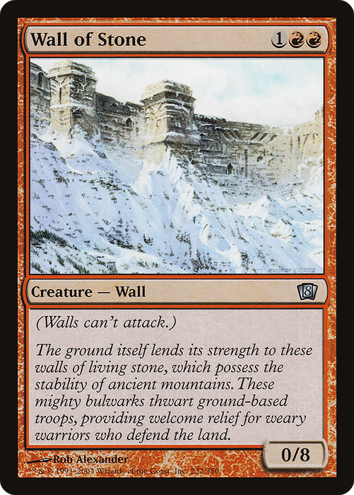 Wall of Stone (8ED-232★) - uncommon - Foil