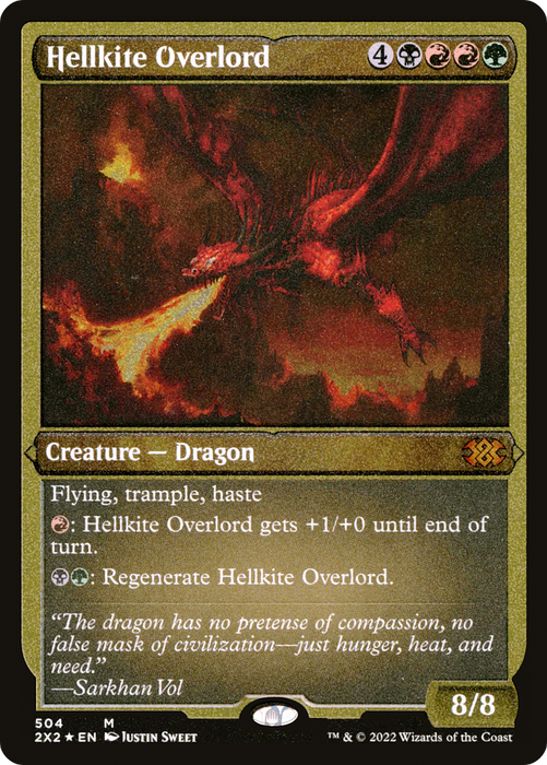 Hellkite Overlord (2X2-504) - mythic - Etched Foil