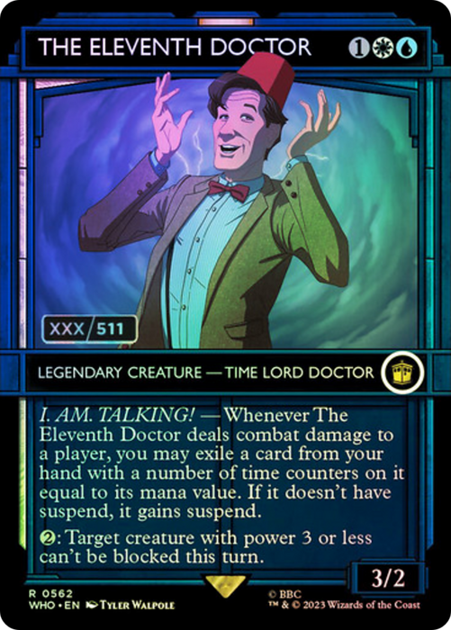 The Eleventh Doctor (WHO-562Z) - rare: (Showcase) (Borderless) - Foil