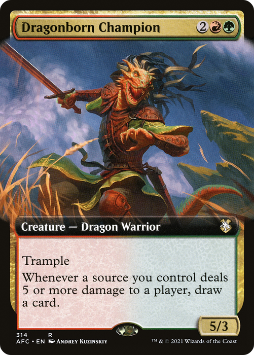 Dragonborn Champion (AFC-314) - rare: (Extended Art)
