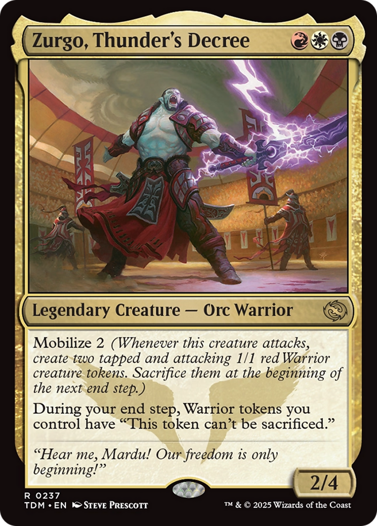 Zurgo, Thunder's Decree (TDM-237) - rare - Foil