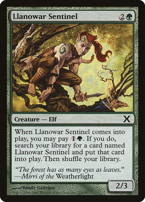 Llanowar Sentinel (10E-275) - common - Foil
