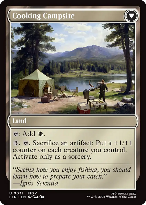 Sidequest: Catch a Fish // Cooking Campsite (FIN-031) - uncommon: (enchantment) - Foil