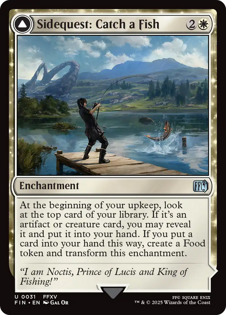 Sidequest: Catch a Fish // Cooking Campsite (FIN-031) - uncommon: (enchantment) - Foil