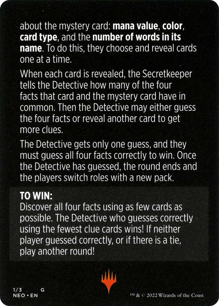 Booster Sleuth // Booster Sleuth (cont'd) (MNEO-001) - common - Foil