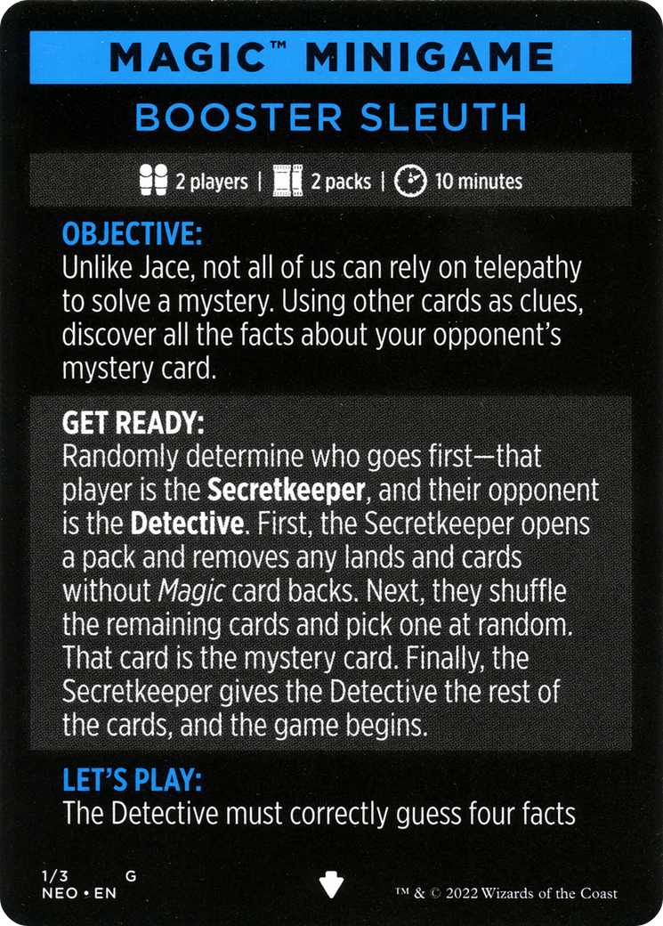 Booster Sleuth // Booster Sleuth (cont'd) (MNEO-001) - common