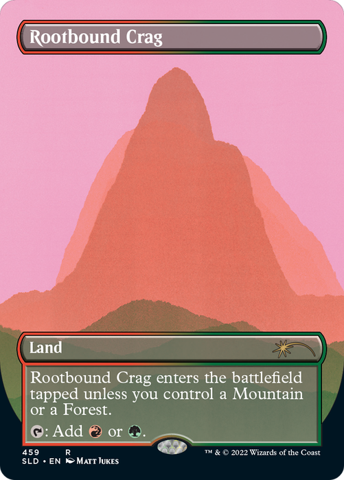 Rootbound Crag (SLD-459) - rare (Borderless) - Foil