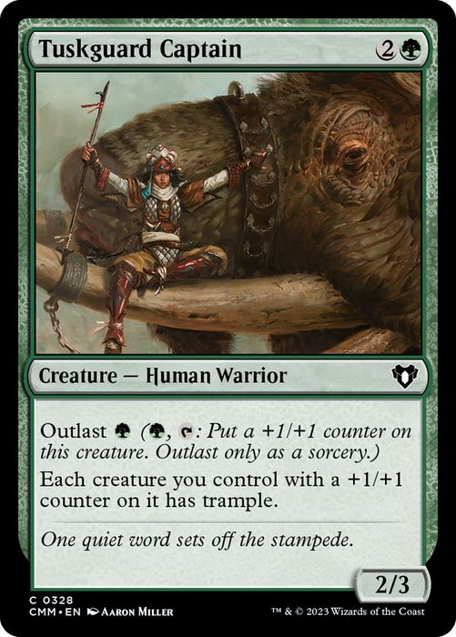 Tuskguard Captain (CMM-328) - common - Foil