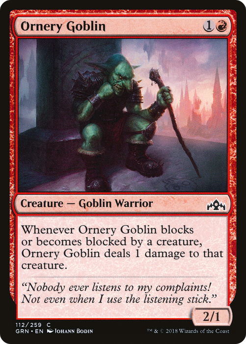 Ornery Goblin (GRN-112) - common - Foil