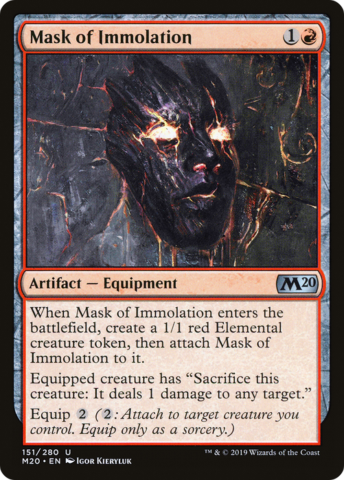 Mask of Immolation (M20-151) - uncommon - Foil