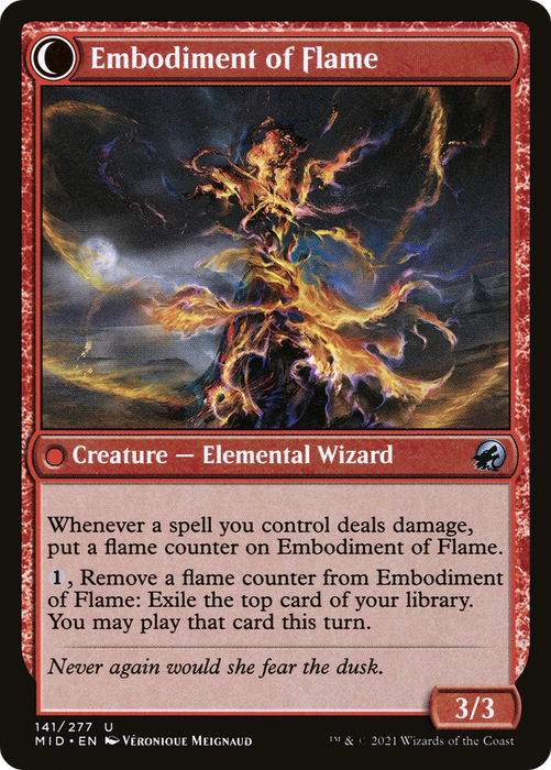 Flame Channeler // Embodiment of Flame (MID-141) - uncommon: (Double Faced Transform)