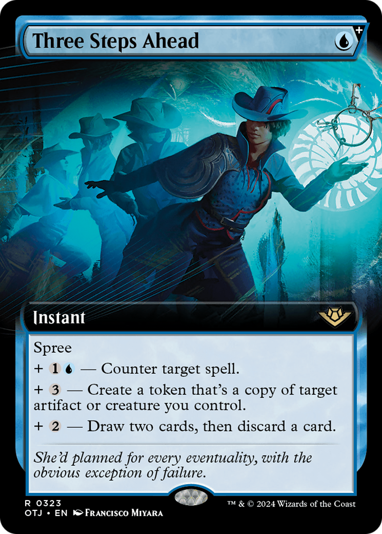 Three Steps Ahead (OTJ-323) - rare: (Extended Art, spree) - Foil