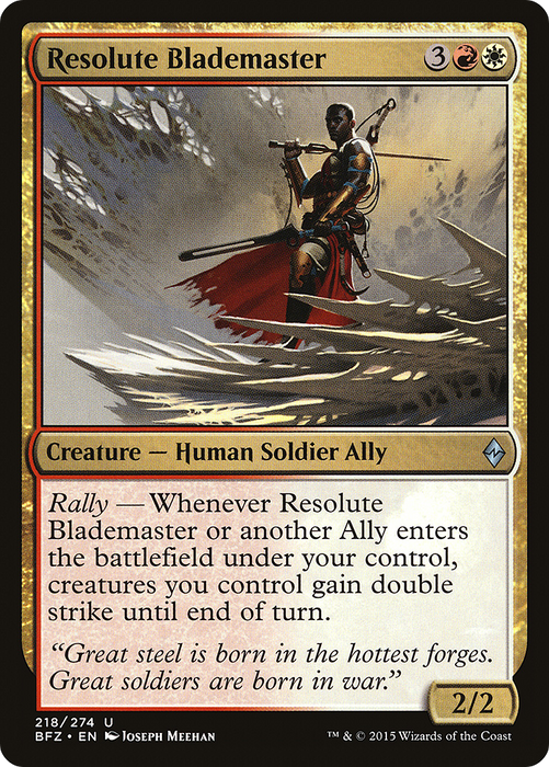 Resolute Blademaster (BFZ-218) - uncommon