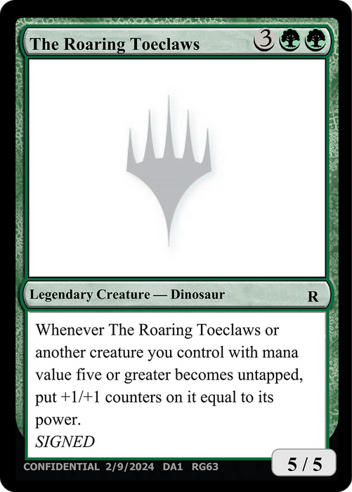 The Roaring Toeclaws (UNK-RG63) - rare