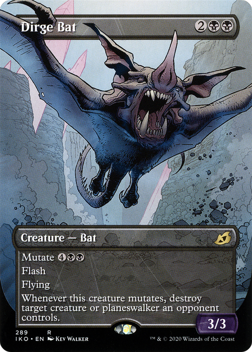 Dirge Bat (IKO-289) - rare: (Showcase) (Borderless)
