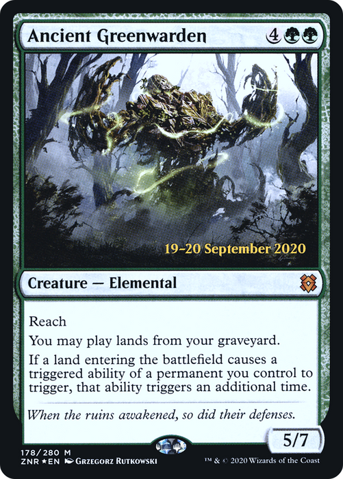 Ancient Greenwarden (PRE-178S) - mythic - Foil