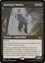 Sanctuary Warden (SNC-443) - mythic: (Showcase) - Etched Foil
