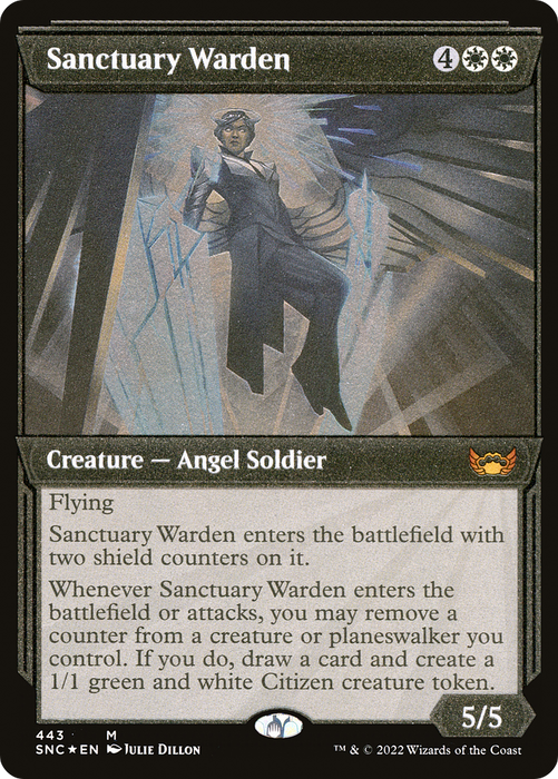 Sanctuary Warden (SNC-443) - mythic: (Showcase) - Etched Foil