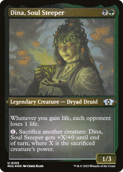 Dina, Soul Steeper (MUL-102) - uncommon - Etched Foil