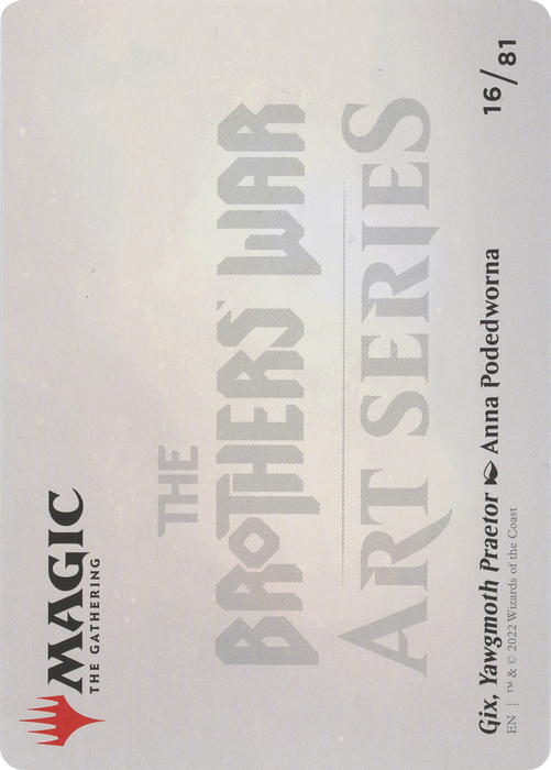 Gix, Yawgmoth Praetor // Gix, Yawgmoth Praetor (ABRO-016) - common (Borderless)