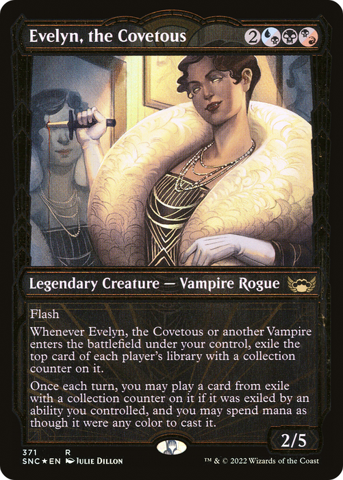 Evelyn, the Covetous (SNC-371) - rare: (Showcase) - Foil