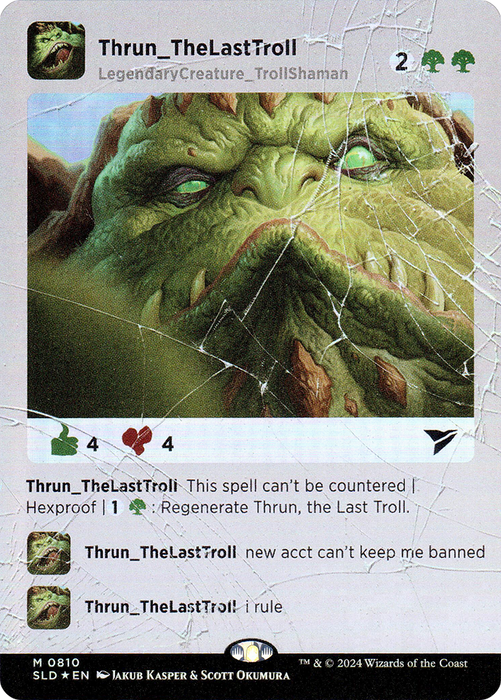 Thrun, the Last Troll (SLD-810) - mythic (Borderless) - Foil