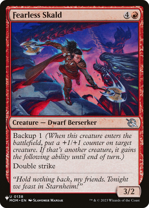 Fearless Skald (LIST-MOM-138) - uncommon