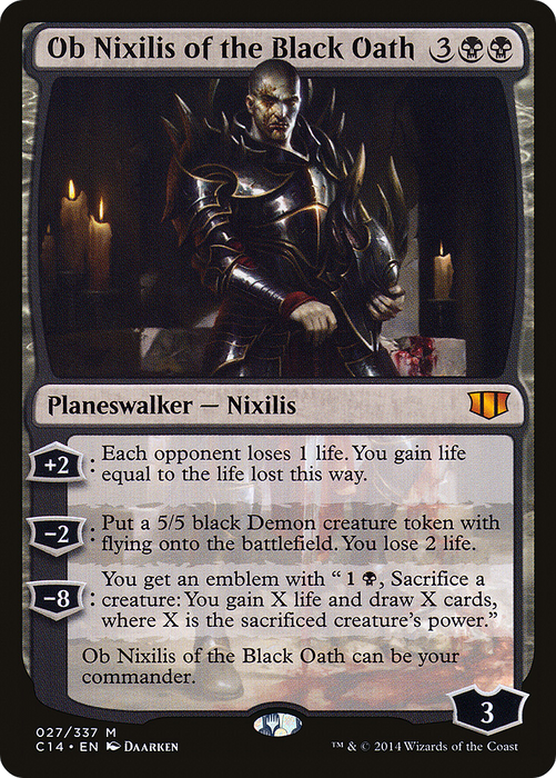 Ob Nixilis of the Black Oath (C14-027) - mythic