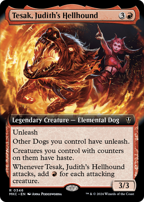 Tesak, Judith's Hellhound (MKC-346) - rare: (Extended Art)