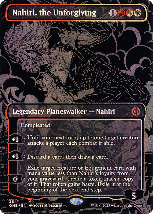 Nahiri, the Unforgiving (ONE-364) - mythic (Borderless) - Foil