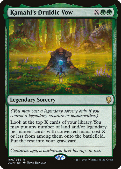 Kamahl's Druidic Vow (DOM-166) - rare - Foil