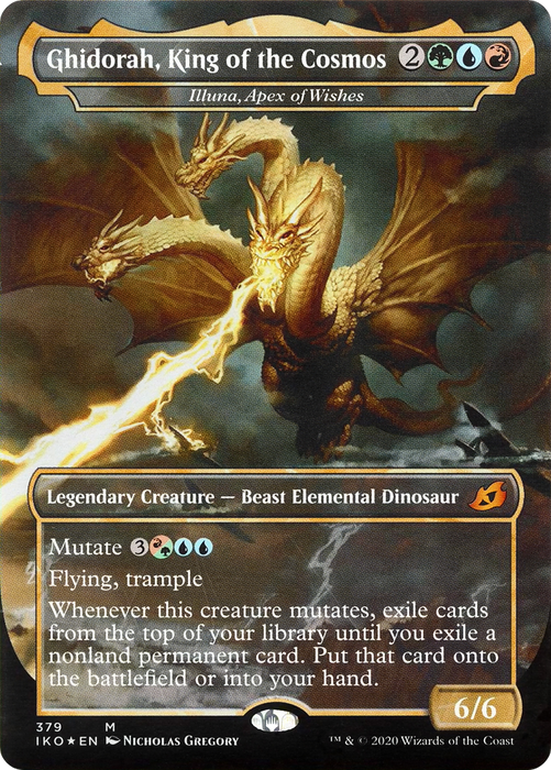 Illuna, Apex of Wishes (IKO-379) - mythic / Ghidorah, King of the Cosmos (Borderless)