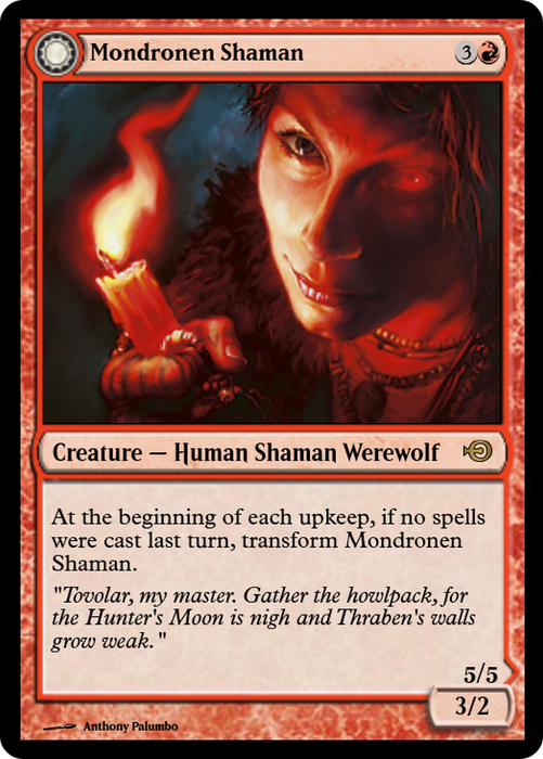 Mondronen Shaman // Tovolar's Magehunter (PRM-43507) - rare: (Double Faced Transform) - Foil