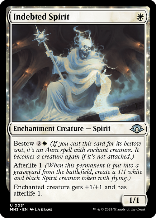 Indebted Spirit (MH3-031) - uncommon: (enchantment)