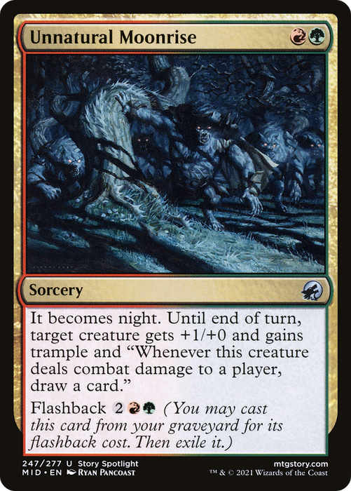 Unnatural Moonrise (MID-247) - uncommon - Foil
