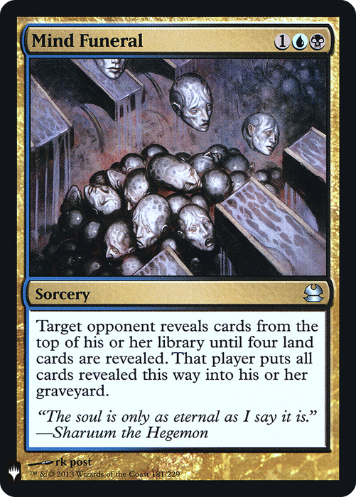 Mind Funeral (LIST-MMA-181) - uncommon - Foil