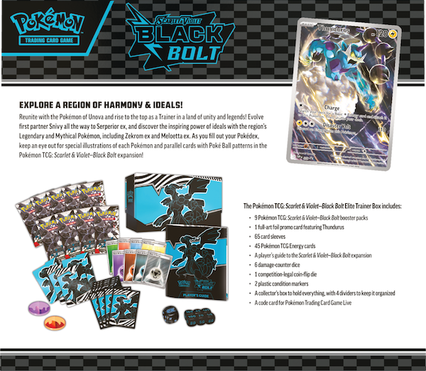 Scarlet & Violet: Black Bolt - Elite Trainer Box (anglais)
