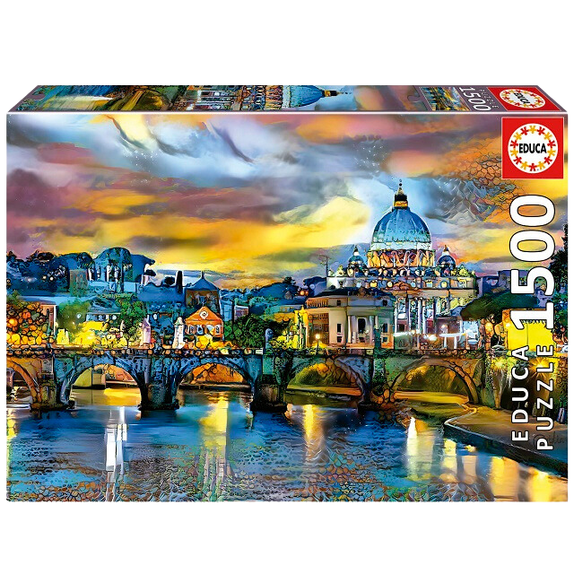 St. Peter Basilica And The St. Angelo Bridge (1500 pieces)
