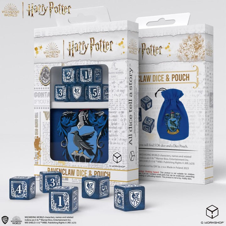 Harry Potter Serdaigle - Dés et Sac (Ensemble de 5 D6)