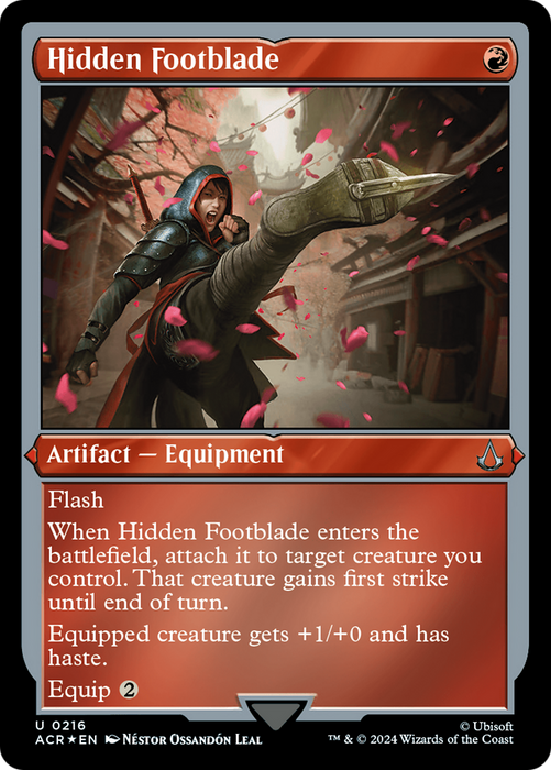 Hidden Footblade (ACR-216) - uncommon - Etched Foil
