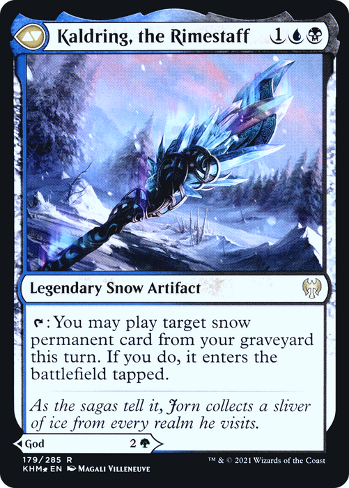 Jorn, God of Winter // Kaldring, the Rimestaff (PRE-179S) - rare: (snow) - Foil